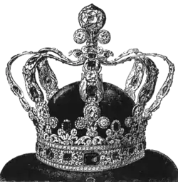 Couronne de Charles X, gravure.