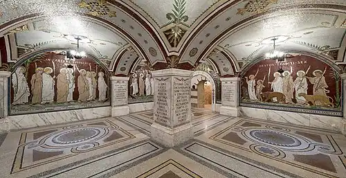Lyon, crypte des martyrs à l'Antiquaille, fin XIXe.