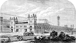 La station supérieure de Crystal Palace en 1865.