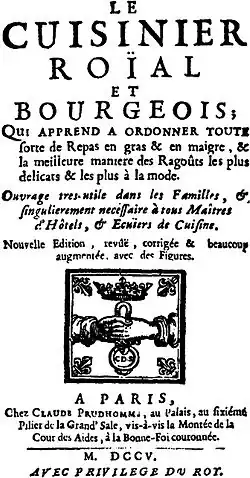 Sous le très long titre figure une illustration carrée. Dans chaque angle : une fleur de lys. Au centre, au-dessus : une couronne. Au milieu : deux mains tiennent un anneau auquel est suspendu un médaillon rond portant les lettres CDS.