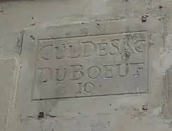 Ancienne inscription Cul de Sac du Bœuf (impasse du Bœuf à Paris)