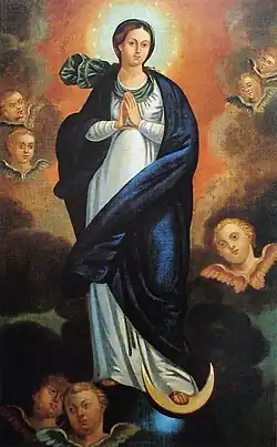 Manuel da Cunha&nbsp;(pt) : Nossa Senhora da Conceição, huile sur toile, c. 1780-1800.