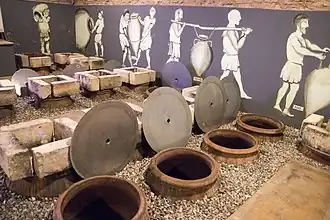 Amphores d'argile brute, COS, en Sicile