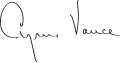 Signature de Cyrus Vance