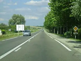 La route départementale 446 au nord de Riom