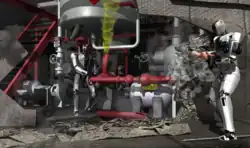 Exemple d'utilisation de robots lors d'une catastrophe industrielle