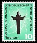 Timbre postal commémorant le 78e&nbsp;Katholikentag allemand à Berlin en 1958