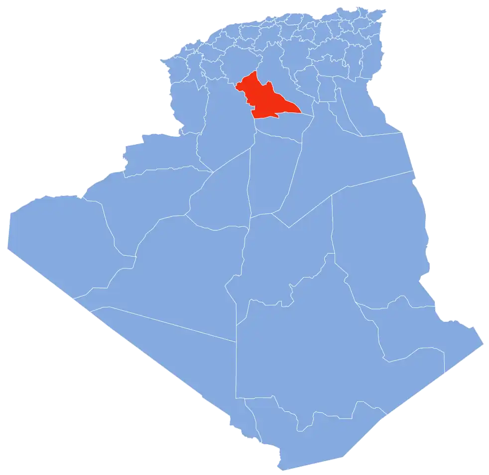 Carte d'Algérie (Wilaya de Laghouat)