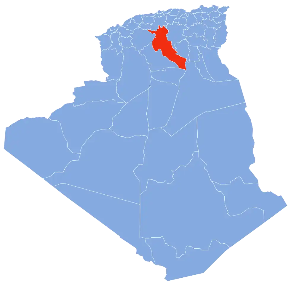 Carte d'Algérie (Wilaya de Djelfa)