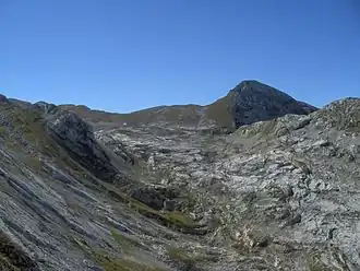 Le vallon du Clot d'Aspres sous la Grande Moucherolle.
