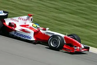 Photo de la Toyota TF104 de Cristiano da Matta aux États-Unis