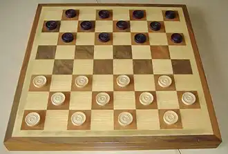 Damier (tablier du jeu de dames).