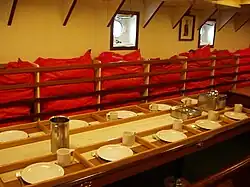 Le carré de l'équipage.