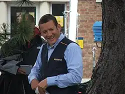 Dany Boon sur le tournage de Bienvenue chez les Ch'tis.