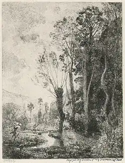14. Charles-François Daubigny, Le Satyre, 1848, vernis mou.