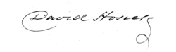 signature de David Hosack