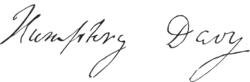 signature de Humphry Davy