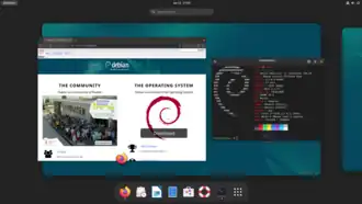 Debian 12 avec l'environnement de bureau GNOME 43.4.