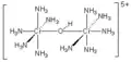 Complexe dinucléaire de chrome avec un ligand hydroxyde pontant de formule structurale [(H3N)5Cr(µ-OH)Cr(NH3)5]5+