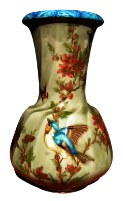 Vase en céramique, Théodore Deck, XIXe&nbsp;siècle.