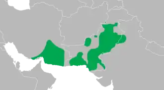 Description de l'image Dendrocopos assimilis distribution map.png.
