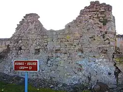 Ruines de l'ancienne collégiale .