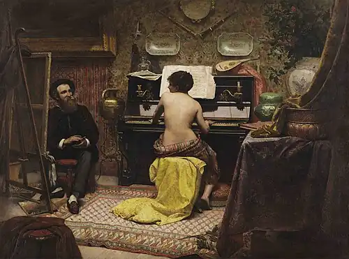 Almeida Júnior : Le Repos du modèle, huile sur toile, 1882.