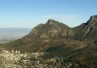 Vue de Devil’s Peak depuis Lion's Head