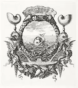 L’Eau : Hunc et monstra timent Graveur :Sébastien Le Clerc (1637-1714)France D'après l'œuvre de Jacques Bailly (1629-1679)France Série : Devise des tapisseries du Roy, les Quatre éléments. Série en 16 planches.Provenance : Cabinet du Roi Technique : Eau-forte et burin Dimension de la feuille de papier : H. 33 L. 25&nbsp;cm Dimension du cuivre : H. 25,6 L. 18,9&nbsp;cm