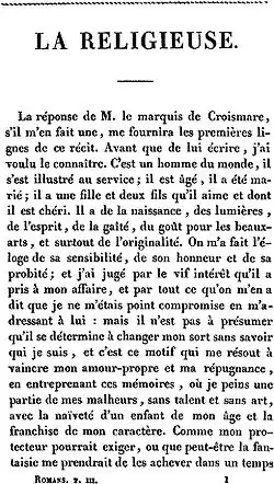 Image illustrative de l’article La Religieuse