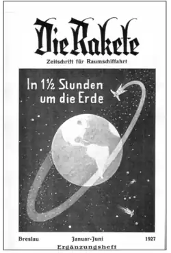 Die Rakete, Revue de l'association Verein für Raumschiffahrt de Breslau, Janvier - Juin 1927