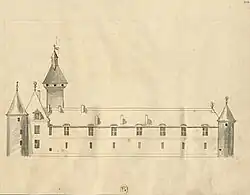 Aisle du chasteau de Dinteville où est la grande galerie à droite.