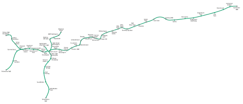 Voir la carte de la ligne.