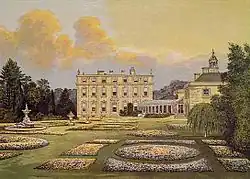 Ditchley House, vue latérale, 1880