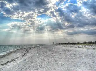 La piste d'Achille (presqu'île de Carılğaç ou Djarylhatch) en 2012