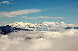 Vue sur le sommet du djebel Toubkal.