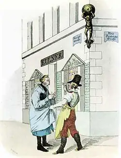 Caricature de Franz Burchard Dörbeck parue en 1830.