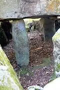 Piliers internes de la chambre (dolmen sud).