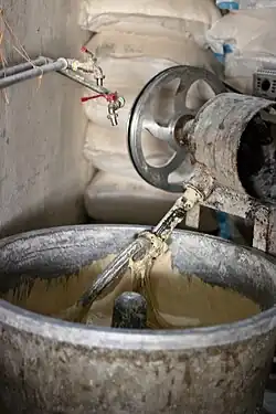 Pétrin oblique, à fourche.