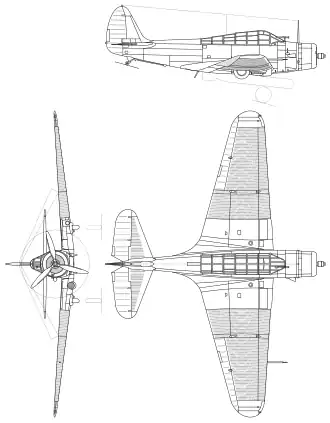 vue en plan de l’avion