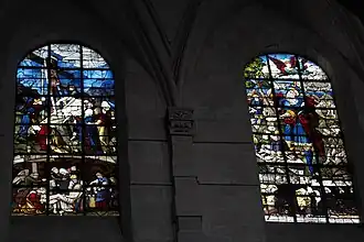 Détail du transept sud typique du gothique des temps modernes (XVIIe siècle).