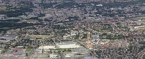 Vue aérienne de la ville de Dreux.