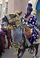 Cavalier au festival de Kano Durbar