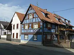 Maison à colombages.