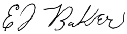 signature d'Edward Baker