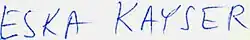 signature d'Eska Kayser