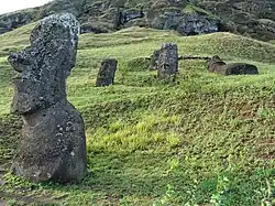 Sur les pentes du Rano Raraku…