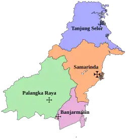 Diocèses suffragants.