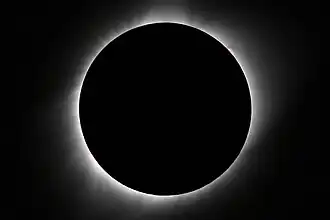 Protubérances lors de l'éclipse totale vue depuis Shoshoni, dans le Wyoming.