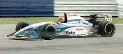 Photo de la Jordan 195 d'Eddie Irvine à Siverstone